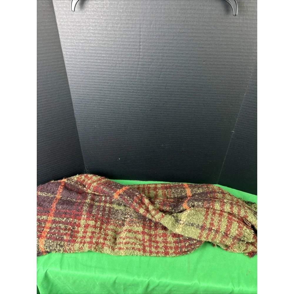 Woolrich Womens Plaid Wrap Shawl Blanket Scarf Multicolor One Size